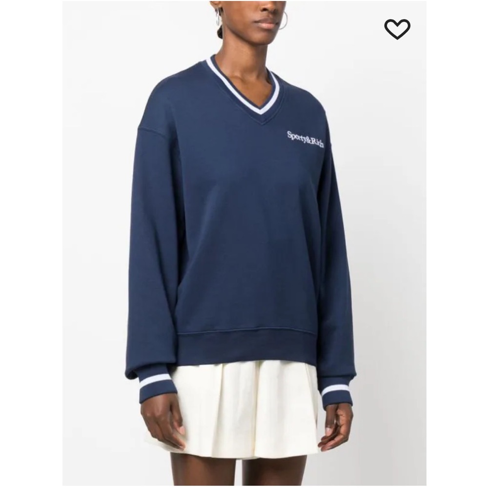 Sporty & Rich v neck sweatshirt size L